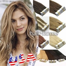 Seamless Tape in Human Hair Extensions Skin Wefts Tape on Real Remy Russian Hair
