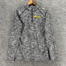 Mova Activewear Track Jacket Women M Gray Zipper High Neck Long Sleeve