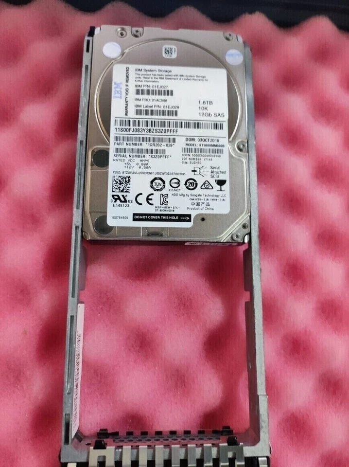 IBM 01EJ027 01EJ029 01AC598 V5000 GEN2 10K 1.8TB 12GB 2.5 SAS Hard Drive HDD NEW - Image 4 of 4