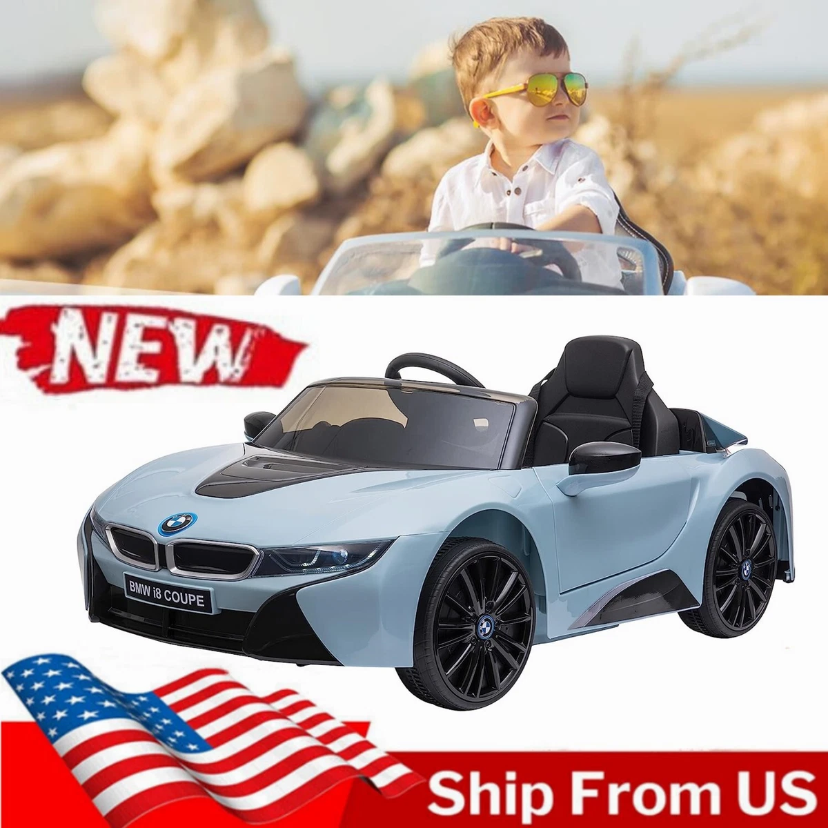 Licensed BMW I8 Electric Kids Ride On Car 12V Battery Powered Toy