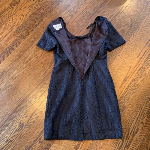 Vintage Rampage Black Lace Dress Sz 9 Short Sleeve Y2K Whimsigoth Punk Witchy - Picture 8 of 11