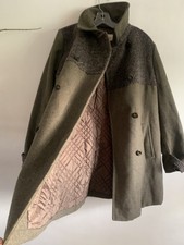 Linea Grey Long Sleeves Wool Blend Jacket Coat Overcoat Outerwear Size:14