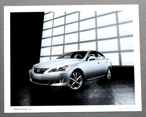 Catálogo de folletos de ventas premium Lexus Is 2008 sedán ~ 38 páginas ~ 11" X 9" - Imagen 2 de 14