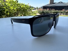 Maui Jim Red Sands MJ432-2M Black Matte Gray Polarized Sunglasses K60