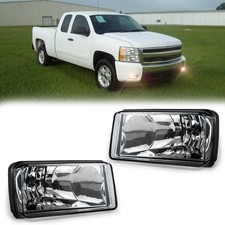 For 2007-2015 Chevy Silverado 1500 2500 3500 Front Bumper Fog Lights Lamps Pair