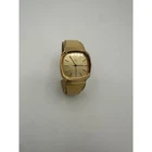 TIMEX Q Watch Gold Tone Vintage 1982  Men's 32 mm Date Quartz