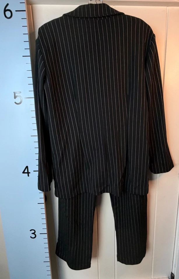 Traje Chico's para mujer 2 piezas a rayas carrera clásico oficina talla mínima 2/grande 12 Foto 4 de 4