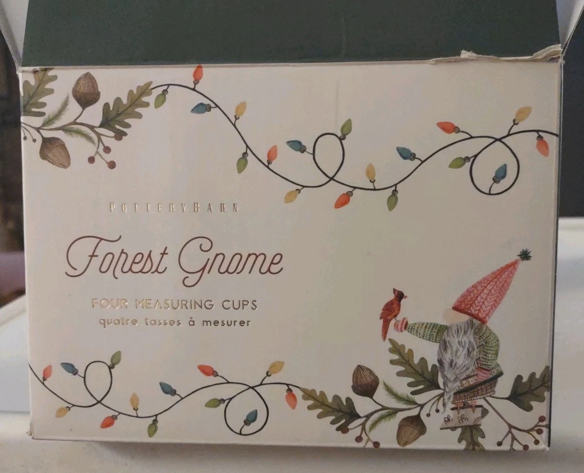 Pottery Barn - Forest Gnome - Set of 4 Measuring Cups - New In Box