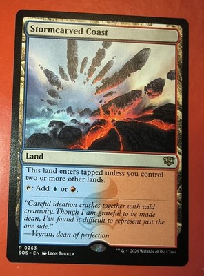 MTG, STORMCARVED COAST , RARE , LAND, 0263, NM - REGULAR FINISH,  SOS