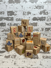 Pottery barn kids wood block alphabet set