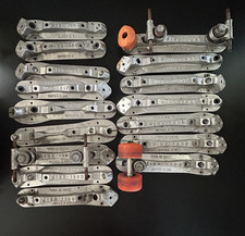 Misc. Lot of Sure-Grip Metal Skate Plates Various Sizes and Condition 