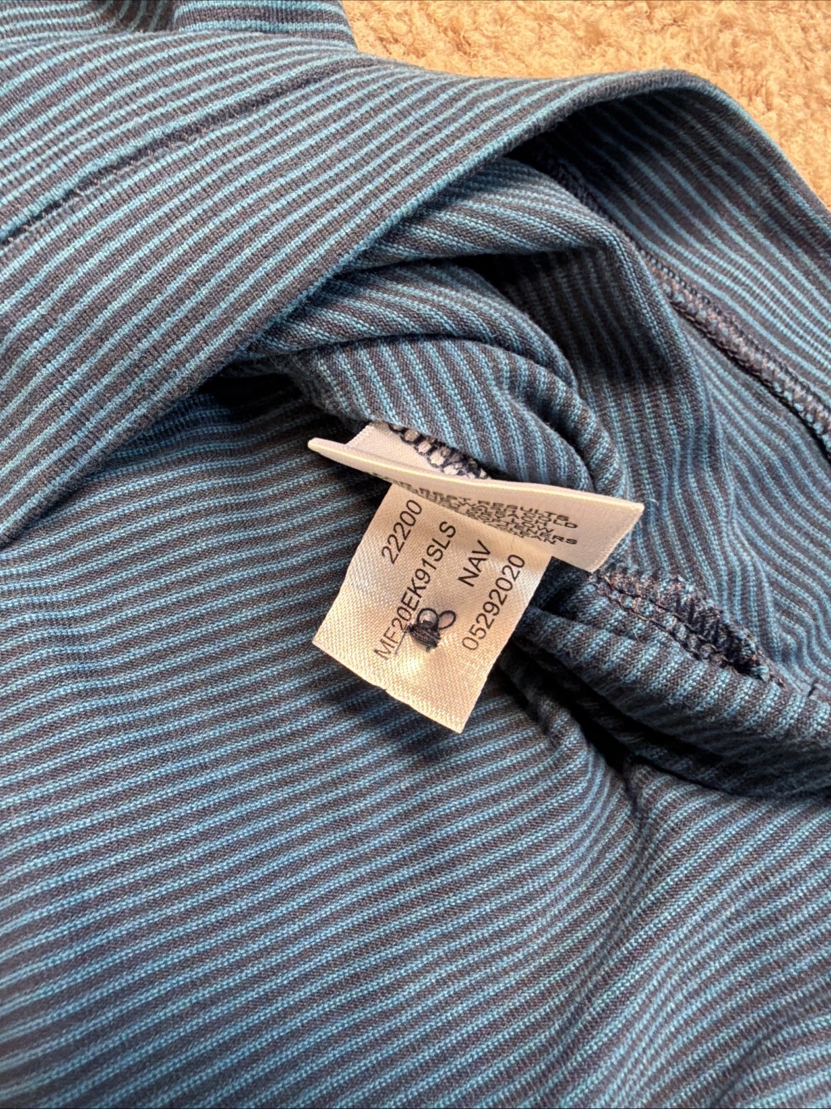 Peter Millar Performance Golf Polo Large Blue Str… - image 8