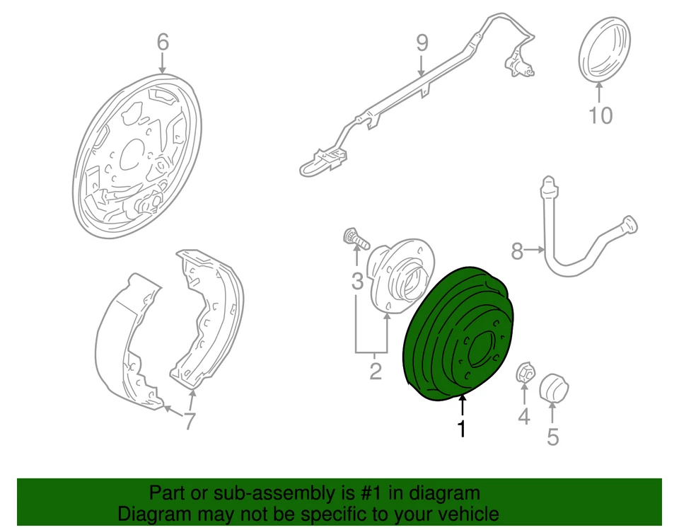 Genuine Nissan 2000-2006 Nissan Sentra - Drum 43206-4Z801 - Image 2 of 2