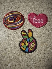 3x Love Iron/sew On Patches.
