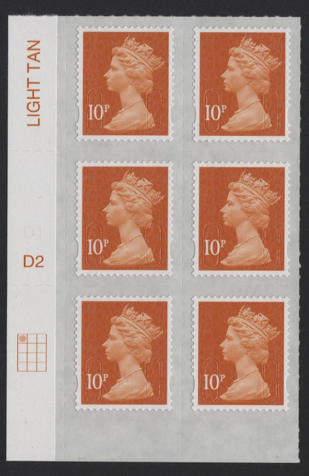 GB Security Machin Stamps U2923. 10p. Cylinder Block D2. M17L. Apr2017. MINT MNH - Imagen 1 de 1