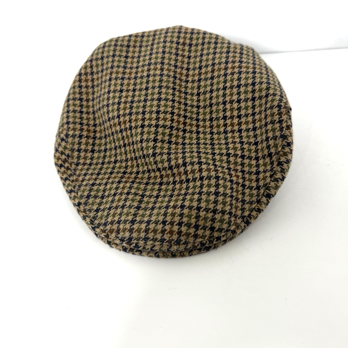 Jonathan Richard Ireland Flat Cap Wool Blend Houndstooth Newsboy