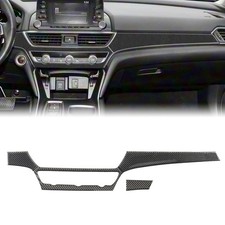 4PCS Real Carbon Fiber Center Console Dashboard Panel Trim Compatible with 20...