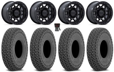 KMC Torx Bdlk 15'' Wheels Bk +0mm 35'' Tango Tires Polaris Ranger XP 9/1K