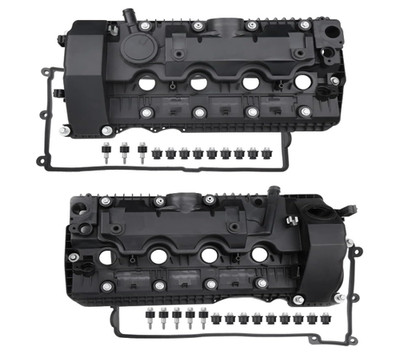 MITZONE N62 Valve Covers Set with Gaskets & Bolts Compatible with 2004-2010 B...