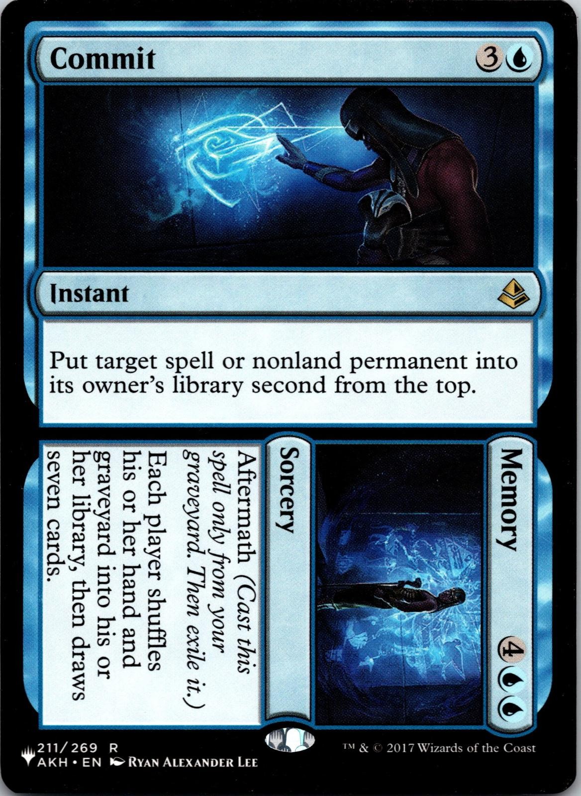 Commit // Memory 211 Rare Amonkhet MTG Near Mint