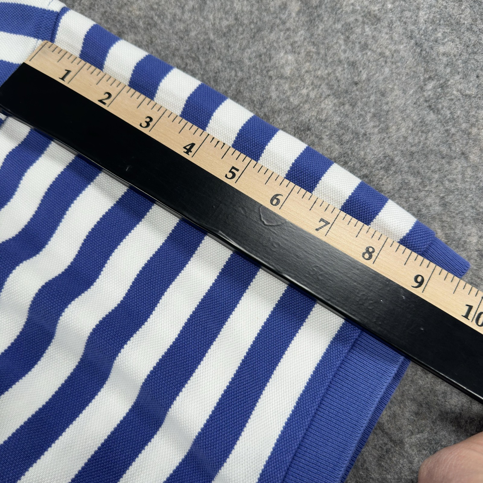 Brooks Brothers Polo Shirt Mens Large Blue White Stripe Golden Fleece Cotton thumbnail 12