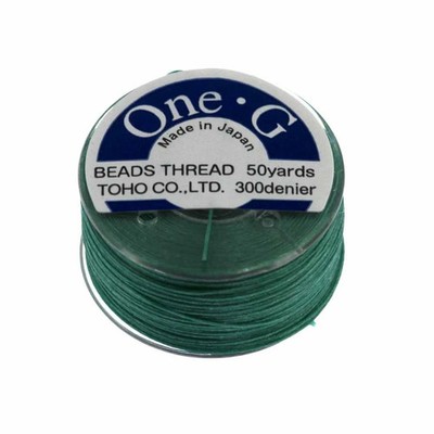 Toho One-G Nylon Thread 50 yard bobbin Mint Green