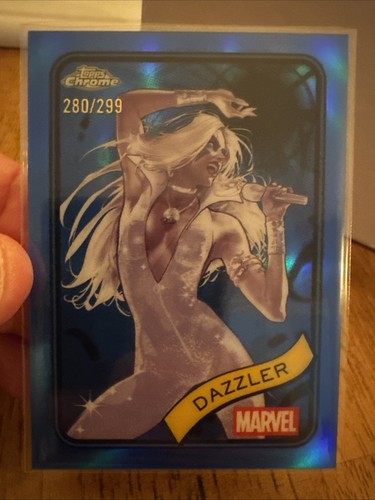2025 Topps Chrome Marvel Blue Refractor /299 Dazzler #52