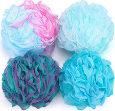 XXL Loofah Bath Sponge 100G/Pc, Extra Large Shower Puffs Exfoliating Mesh Pouf -