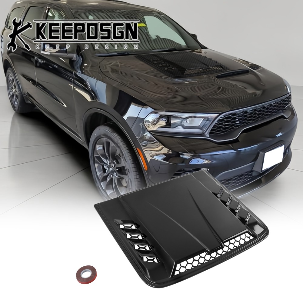 For Dodge Durango BLACK Car Hood Scoop Vents Cover Air Flow Intake Decorative