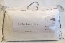 2 SAATVA LATEX PILLOWS QUEEN Sz 18x28 ORGANIC COTTON Luxury STANDARD LOFT $290