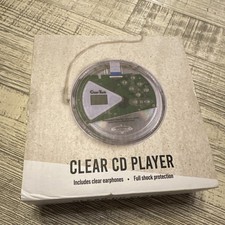 ClearTech Clear CD Player Including Earphones, Portable. New