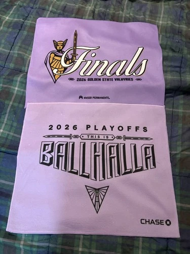 2026 WNBA FINALS GOLDEN STATE VALKRYIES SGA 10/17 RALLY TOWELS  BALLHALLA - product listing photo
