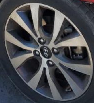 2017 Accent OE Wheel 16x6 10 Spoke W/Tpms Hyundai