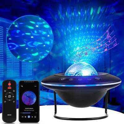 Galaxy Star Projector Aurora Night Light Bluetooth Music Lamp Moon Sky Gift