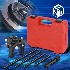 Harmonic Balancer Damper Pulley Puller 6-Piece Set Red for Chrysler GM Cadillac