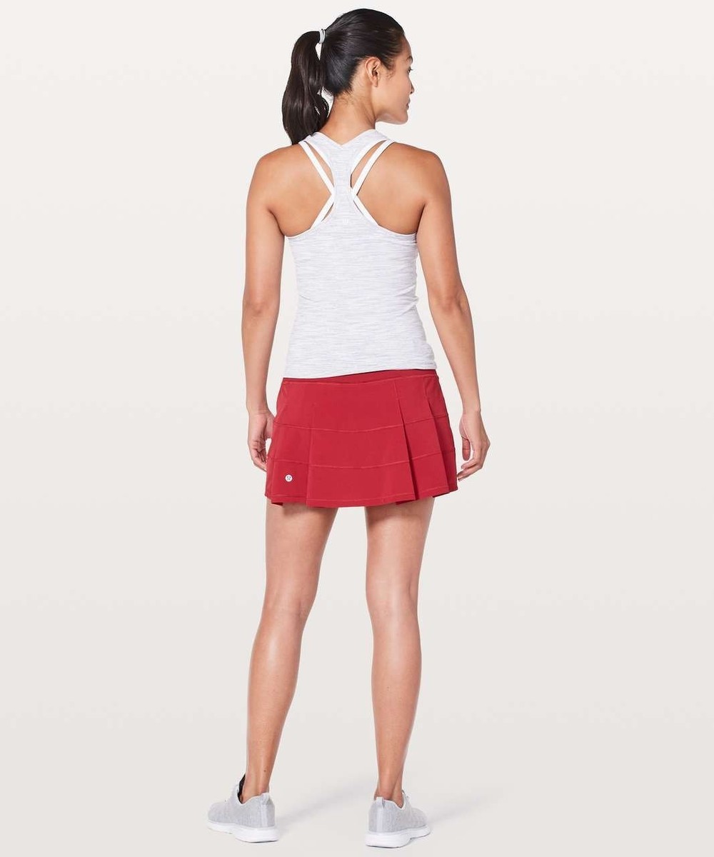 Lululemon Pace Rival Skirt 13" Womens 9 Scarlet Red Tennis Pickle Ball Skirt EUC View 4