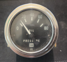 Stewart Warner 82304 Oil Pressure Gauge 0-80 Psi Universal - Electric Guage