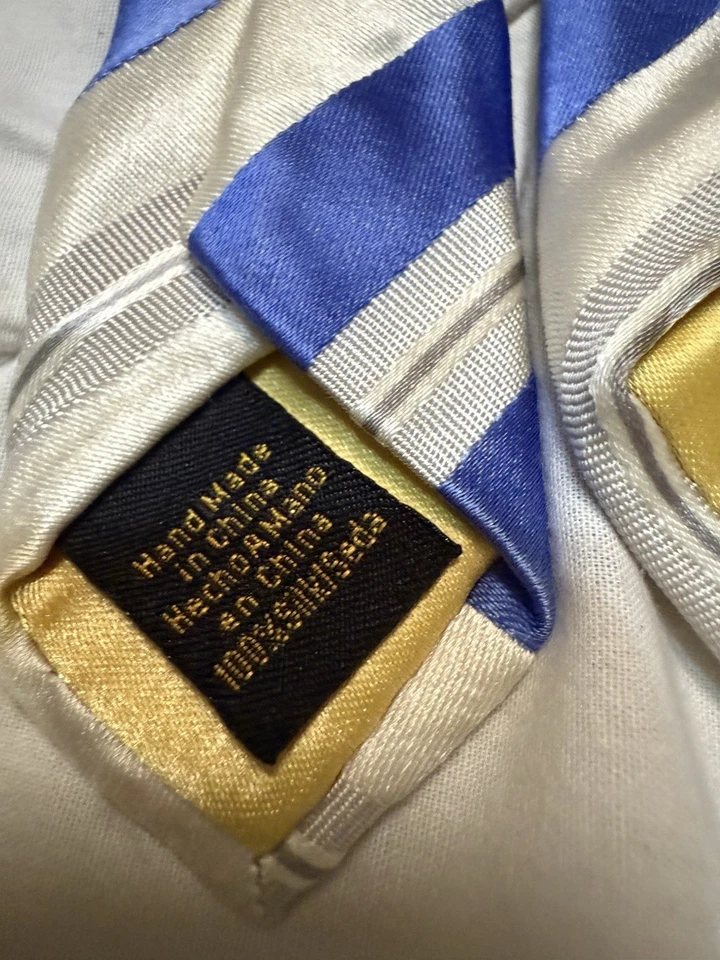 Corbata Ejecutiva Donald J Trump Signature Collection Azul Diagonal Rayas Formal Foto 4 de 4