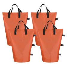 4Pcs 18x9" Large Canopy Sand Bags168D Oxford Waterproof Weight Bags Orange