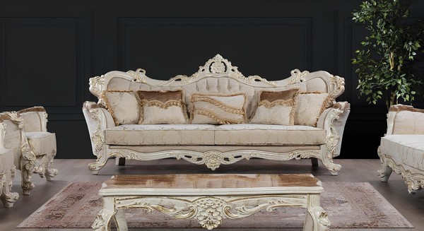 Dreisitzer Sofa 3 Sitz Sofa Sofas Barock Rokoko Sitz Stoff Stil Barock MöBel-image