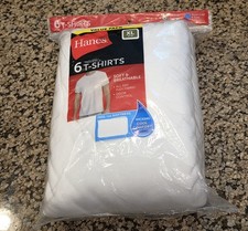 Value Pack Hanes 6 Tagless White T-shirts Size XL
