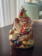 Fairy Tales Mother goose, Humpty Dumpty Glass Ornament - North Pole