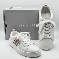 Ted Baker “Bailey Icon” Women’s Classic Leather Tennis Shoe (Pink-White) - NEW