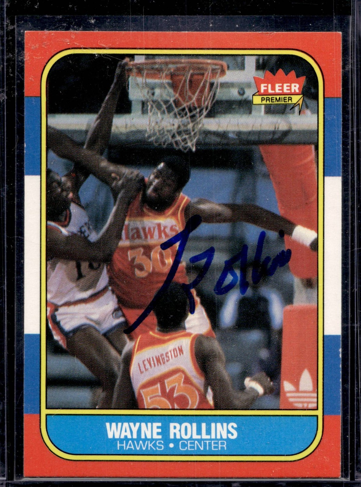 1986 Fleer Tree Rollins #94 Atlanta Hawks Autograph Extra from my Signed Set