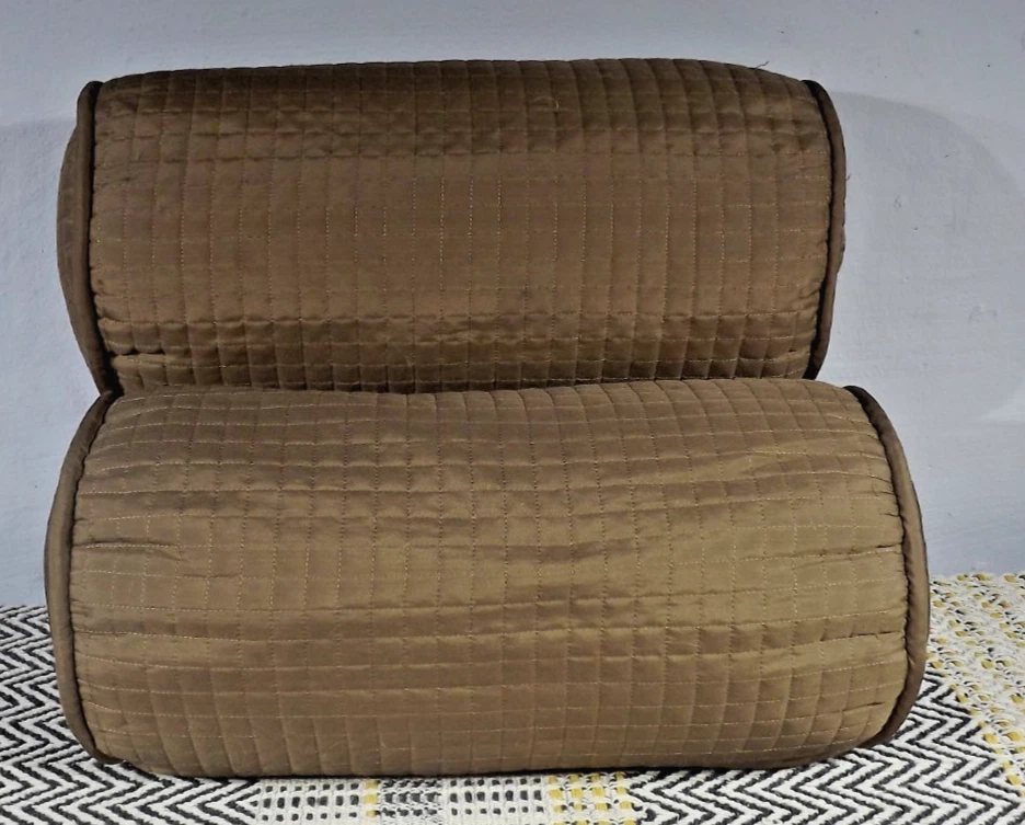 Travesseiro lombar marrom - Waverly Home - Cilindro - Resistente - Zíper - Geométrico - Imagem 4 de 4