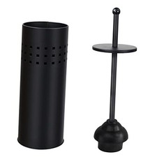 Toilet Plunger with Holder for Bathroom, Multi Drain Suitable Also for Black