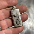 Vintage Art Deco Silver Plated Necklace Pendant Geometric Estate Jewelry Charm