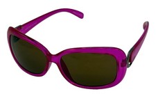 Ellen Tracy Womens Fuchsia Crystal Plastic Rectangle Sunglass, Smoke Lens 537 3