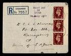 DR WHO 1937 GB FDC KGVI CORONATION STEVENAGE TO SOUTH AFRICA R78661
