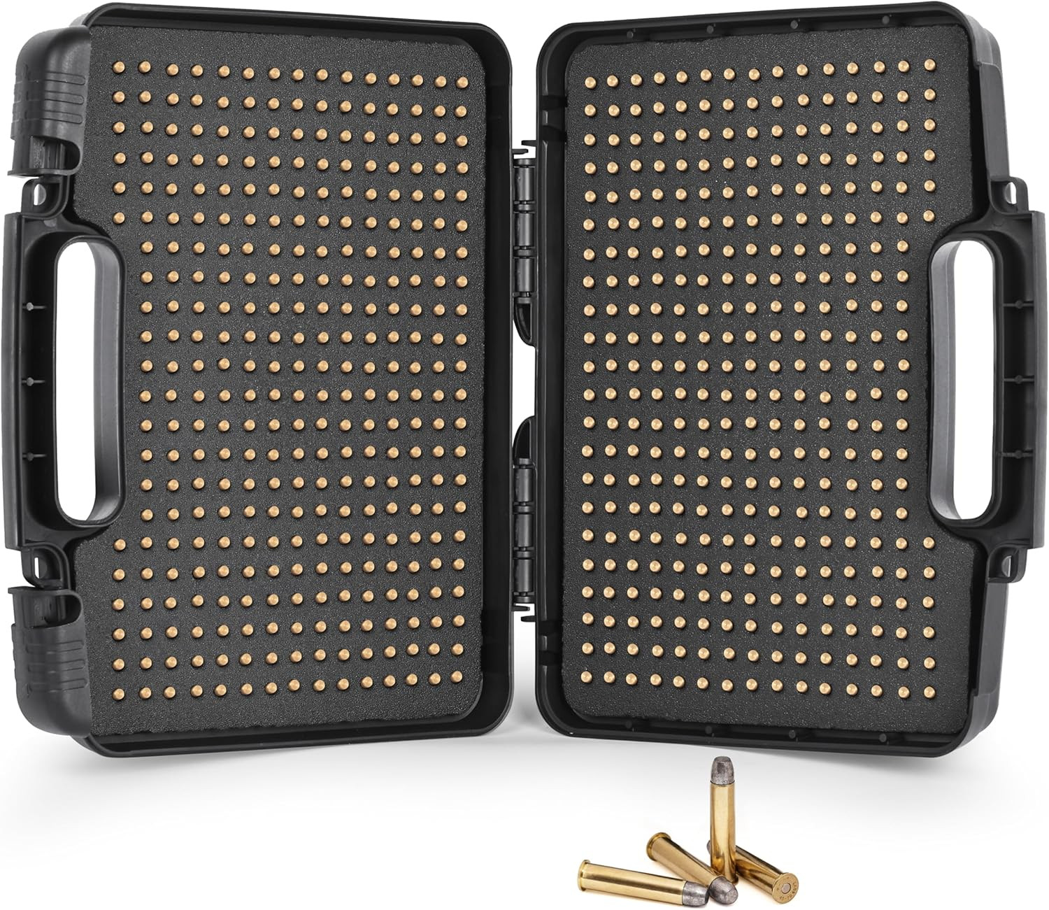 640 Rounds 22LR Ammo Case, Portable Hard Ammo Storage Box, Lockable Travel Bulle